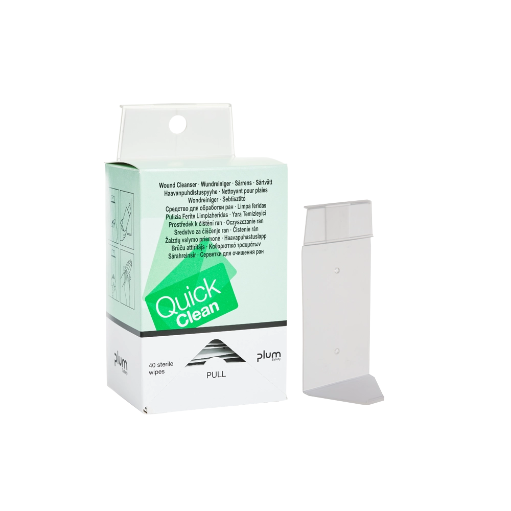 Plum QuickClean Dispenser w. 40 cleansing wipes & wall hanger - Image 2