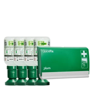 4 x Plum Wound and Eyewash 0.9% Sodium Chloride 200 ml + 1 x plaster dispenser