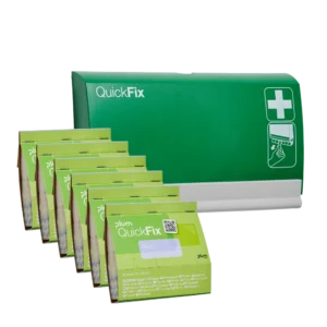 6 x Plum QuickFix Elastic refills + plaster dispenser